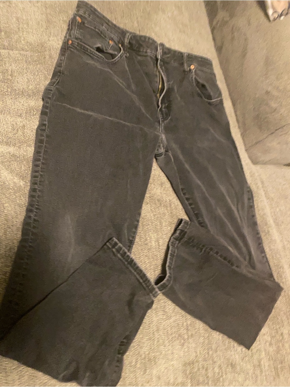 American Eagle Faded Black Straight Jeans
